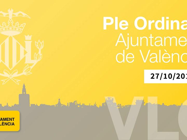 Pleno del Ayuntamiento de Valencia del 27/10/2016