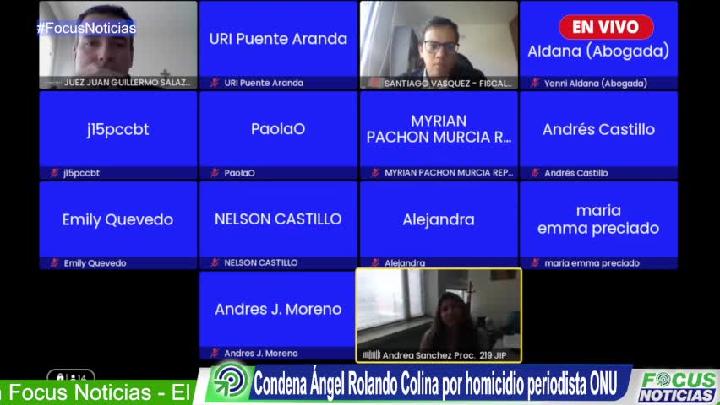 En vivo. Audiencia. CONDENA Ángel Rolando Colina por el HOMICIDIO de la periodista de la ONU NATALIA CASTILLO #Focus