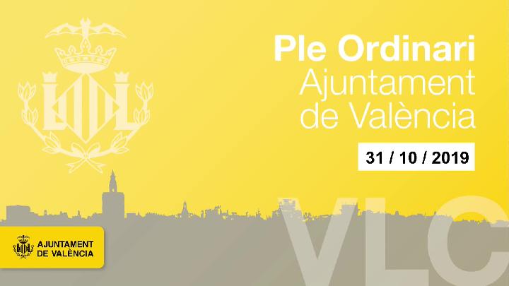 Hemicicle. Ajuntament de València.
Evento en directo Live 31-10-2019