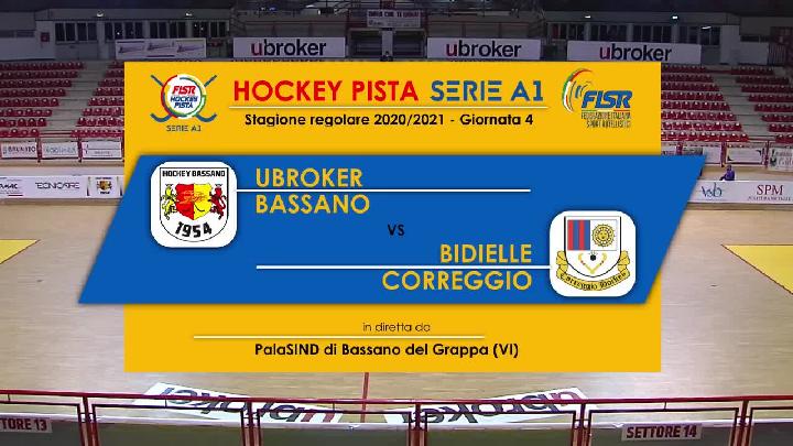 #hockeypista - Serie A1 - posticipo - 4a giornata - Highlights - Ubroker Bassano x BDL Correggio - mercoledì 4 novembre 2020