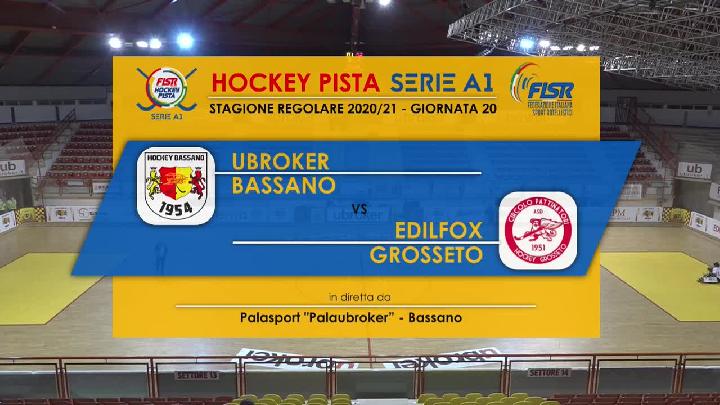 #hockeypista - Serie A1 - 20a giornata - Highlights - Ubroker Bassano x Edilfox Grosseto - sabato 21 febbraio 2021