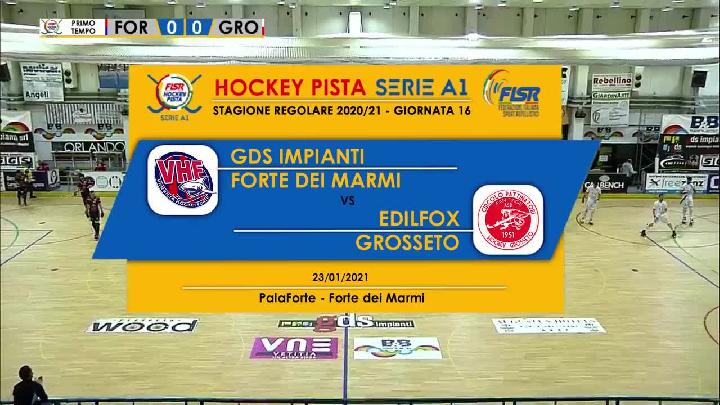#hockeypista - Serie A1- 16a giornata - Highlights - GDS Impianti Forte dei Marmi x Edilfox Grosseto - sabato 23 gennaio 2021