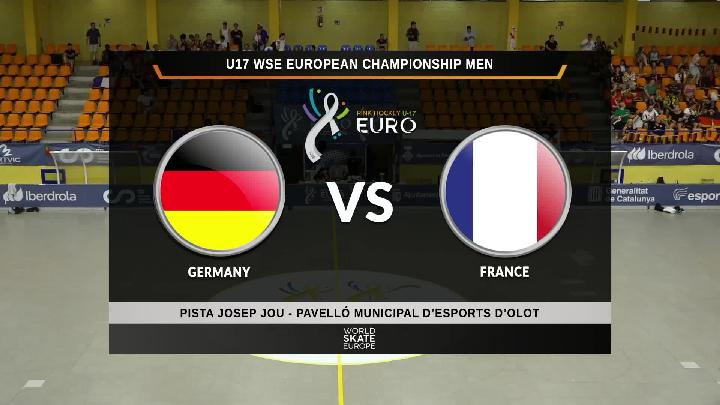 #WSERinkhockey #U17WSEEuro - Under 17 Men and Women WSE European Championships - Olot 2024 (Spain) - from 15 to 20 July 2024 - 3rd matchday – Thursday 18 July 2024 | 09:30 - Women - Germany x France | 11:15 - Women - Italy x Portugal | 13:00 - Men - Quarterfinal #4 - Germany x France | 15:00 - Men - Quarterfinal #3 - Switzerland x Italy | 17:00 - Men - Quarterfinal #1 - Portugal x Austria | 19:00 - Women - Spain x England | 20:45 - Men - Quarterfinal #2 - Spain x England